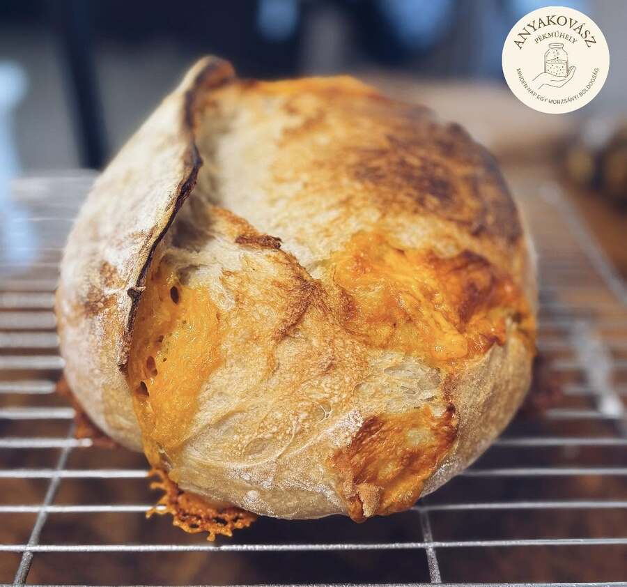 Cheddar sajtos kovászos kenyér